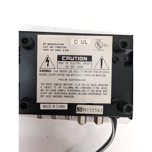 Philips Magnavox RF Modulator No. PMG1138 Audio Video TV Switch Box - Picture 5 of 6
